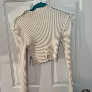 Edikted White Cropped sweater